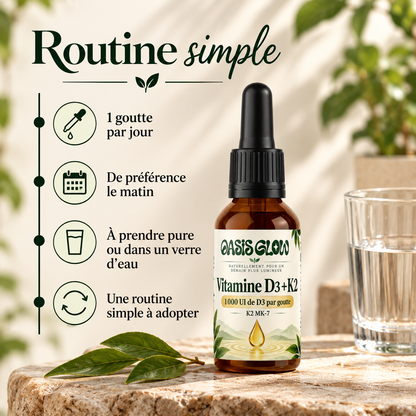Vitamine D3 + K2 – Immunité & Santé des os